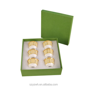 Stile europeo luce <span class=keywords><strong>di</strong></span> lusso colorato <span class=keywords><strong>sei</strong></span> piccole tazze da tè, souvenir banchetto domestico, scatola regalo tazza da tè - Product Image 1