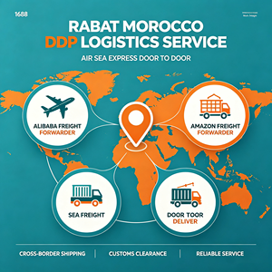 Alibaba Amazon Spediteur DDP Luft- und Seefracht Express Tür-zu-Tür Logistikservice nach Marokko <span class=keywords><strong>Rabat</strong></span> - Product Image 2