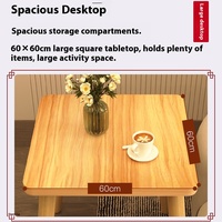Table d'appoint carrée moderne en bois massif pour salon canapé chambre balcon Table basse thé simple