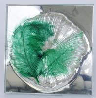 Panel Decorativo de Pared con Plumas de Resina y Diseño de Pluma Verde para Sala de Estar, Dormitorio y Decoración de Interiores del Hogar