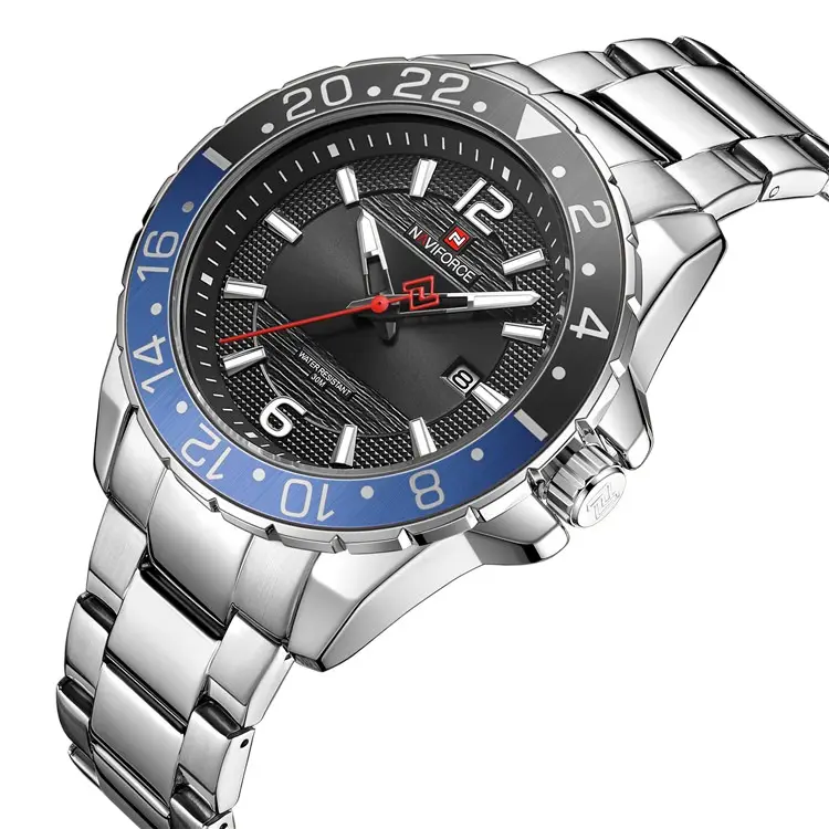 NAVIFORCE 9192 SSB New hot selling Casual Business men Wristwatch Quartz Date Big Dial sport Waterproof Watches Relogio