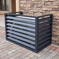 Conception personnalisée, moderne, protection de la vie privée en extérieur, imperméable, découpe laser 3D, couverture de climatiseur en aluminium pour hôtel