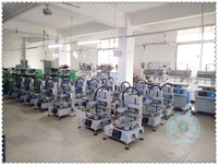 Pencetak layar sutra CD PCB ranjang datar atas meja kecil semi-otomatis untuk produk kartu tabung PVC-Multi warna baru