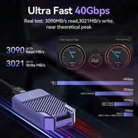 علبة SSD NVMe 2280 من الألومنيوم JEYI بسرعة 40 جيجابت في الثانية مع مروحة PWM ومنفذ USB4 وThunderbolt 4/3 وUSB3.2 للبيع بالجملة