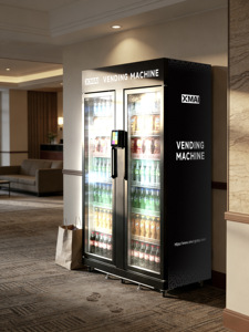 Distributeur automatique commercial XMAI à IA avec caisse libre-service, 53 pieds cubes, technologie Grab & Go, <span class=keywords><strong>paiement</strong></span> sans contact, réfrigéré, compatible 5G, télécommandé - Product Image 1