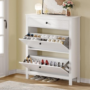 2026 Design minimaliste Armoire à <span class=keywords><strong>chaussures</strong></span> en bois pliable anti-poussière intérieur/extérieur Meubles de salon - Product Image 2