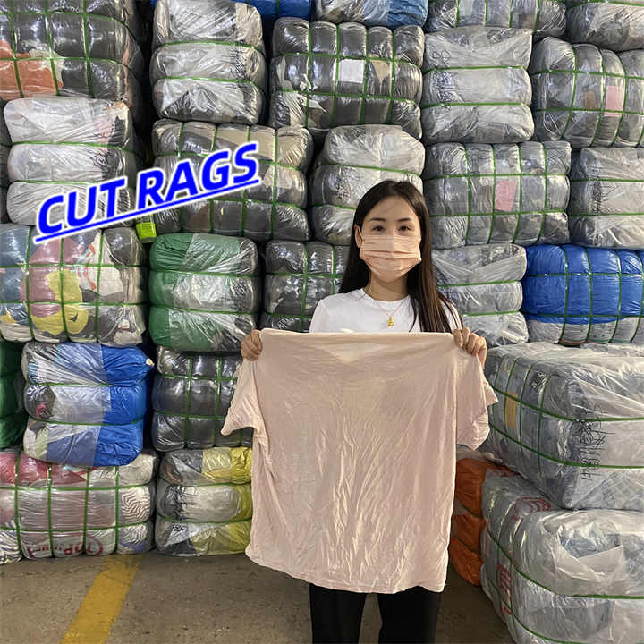 Customized Size 10kg Bag Bleached Hosiery T Shirt Rags Cotton Tube ...