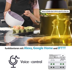 Mô-đun Công Tắc WiFi Thông Minh Tuya, 15A, Alexa Echo, Điều Khiển Giọng Nói Tại Nhà, App, Đèn Điều Khiển Từ Xa, Sản Phẩm Gia Dụng Thông Minh - Product Image 5