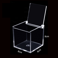 10x10x10cm boîte PS transparente, stock en gros artisanat plastique de qualité alimentaire acrylique petit présentoir de jouets étui de rangement de protection