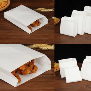 Vente en gros sacs en papier recyclables résistants à l'huile logos personnalisés enveloppes pain hamburgers corne de vache sacs en papier à emporter - Product Image 6