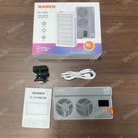 Lampe de photographie portable Mamen SL-C04 RGB 40W à luminosité réglable pour la photographie DSLR, les portraits et la prise de vue d'aliments en direct