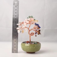 Árbol de la Abundancia de Piedra Natural, Árbol de la Vida Hecho a Mano con Piedras Curativas de Chakra para Decoración