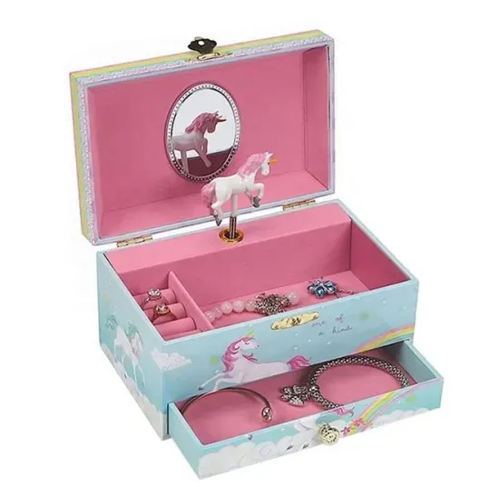 Unicorn jewelry storage gift personalized music box