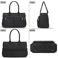 Sac à bandoulière matelassé pour femme, grand sacoche pour ordinateur portable, idéal pour l'école, les voyages, le bureau, les cadeaux, les enseignantes, le travail, sac fourre-tout pour ordinateur