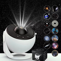 Lámpara LED de Globo con Cielo Estrellado, Rotación de 360 Grados, 13 Películas HD, Proyector de Enfoque, Alimentación por USB, Regulable, Estrellas Completas, Ayuda para Dormir en el Dormitorio