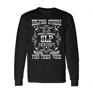 Camiseta de manga larga para logopedista que ayuda a otras personas a encontrar su voz - Product Image 2