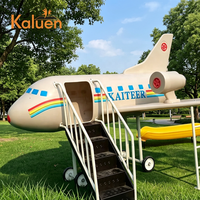 Toboggan pour enfants en forme d'avion en fibre de verre, équipement de divertissement pour la simulation d'avions, pour les jardins d'enfants, les parcs extérieurs pour enfants