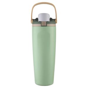 Botella de Agua de Acero Inoxidable de Doble Pared y 30 oz, Ecológica, Aislada, con Asa - Product Image 1