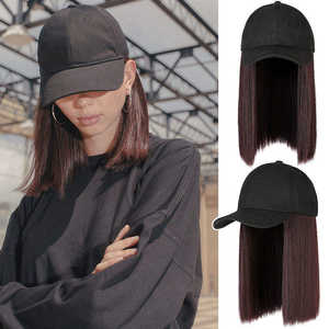 Gorra de Béisbol con Extensiones de Cabello Liso Largo, Estilo de Peinado Recto, Gorro con Peluca Ajustable y Extraíble para Mujeres y Niñas - Product Image 6