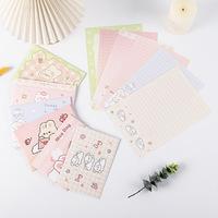 Ensemble complet de papier à lettres et d'enveloppes, motifs d'animaux mignons et délicats, papier d'écriture lisse, papeterie de couleurs pastel assorties