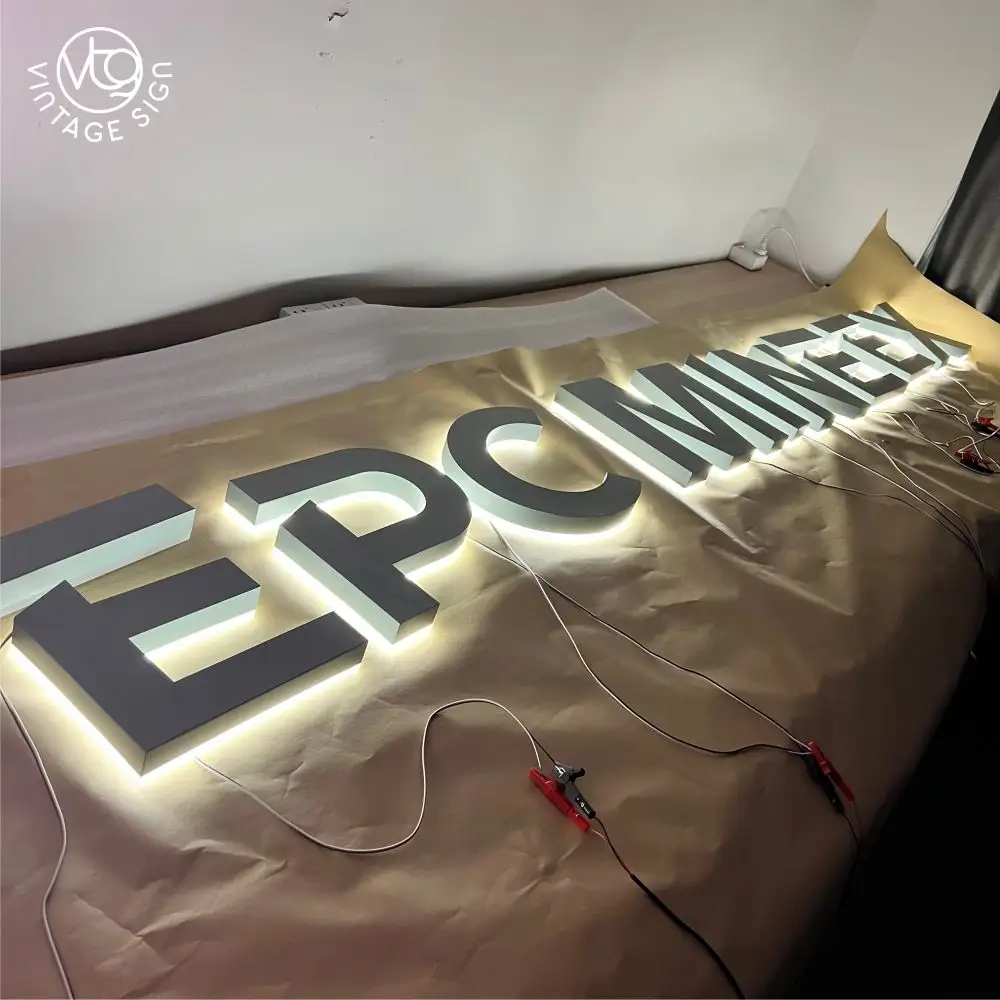 Backlight Sign Custom Lighted Signs Advertising Outdoor Led Acrylic Light Channel Letters