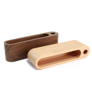 Porte-cartes de visite en bois avec emplacement pour stylo, boîte de rangement de bureau pour cartes et outils d'écriture - Product Image 4