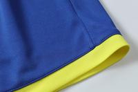 Maillot de football personnalisé 2627, design à rayures verticales bleu et lime, uniforme d'équipe, impression DIY du nom et du numéro