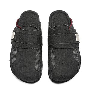 Men's Winter Denim Upper Rubber Outsole Waterproof Anti-Slip Indoor Outdoor <b>Slippers</b> with Custom Logo Position - Product Image 1