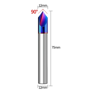 Jr109 CNC Cắt Công Cụ HRc65 <span class=keywords><strong>2</strong></span> Flutes 3 Flutes 90 Độ Lớp Phủ Màu Xanh Carbide Chamfering Phay <span class=keywords><strong>Cutter</strong></span> Đối Với Thép Không Gỉ - Product Image 5