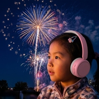 Casque audio Bluetooth supra-auriculaire pour enfants avec annulation active du bruit, coussinets doux et confortables, portable pour l'école et le quotidien