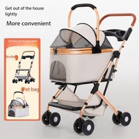 Chariot pliable léger pour animaux de compagnie pour chiens de petite à moyenne taille Nouveau chariot de marche pour chien avec sac séparable pour animaux de compagnie pour les sorties de voyage