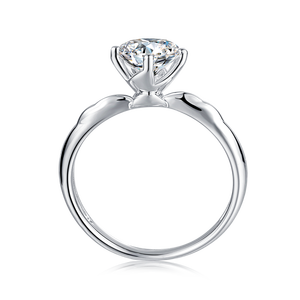 แฟชั่นใหม่1ct VVS Moissanite แหวนเพชรสีขาวชุบทอง925แหวนเงินแหวนแต่งงาน - Product Image 3
