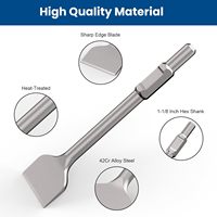 Vente chaude 40 pointe de tige en acier chromé 65A et ciseau à marteau de démolition plat et robuste pour le forage de maçonnerie/béton/pierre