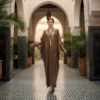 Robe traditionnelle musulmane pour femmes, Thobe Thawb, robe Dubaï, hiver, respirante, style vintage, polyester, longueur cheville, manches longues