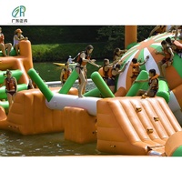 Vente flash : parc aquatique gonflable sur mesure, équipement géant de parc aquatique flottant avec toboggans aquatiques pour la récréation aquatique commerciale