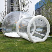 Tente à bulles gonflable transparente Igloo intérieur et extérieur en cristal pour stationnement de voiture
