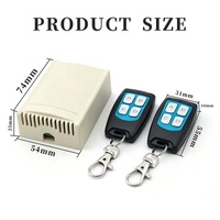 Interrupteur de télécommande sans fil DC 24V 4CH 433MHz, 2 émetteurs, kit d'outils de remplacement DIY pour système de maison intelligente (portée 7-10m)