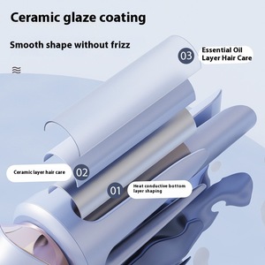New Cross Border Automatic <b>Curling</b> Iron 32mm Ceramic Enamel Electric Perm With Adjustable Heat Settings For Lazy Person - Product Image 4