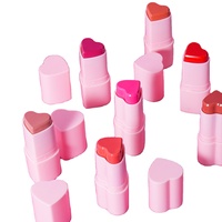 Fard à joues crème végétalien en forme de cœur, rose végétal personnalisé, gelée waterproof haute pigmentation, maquillage visage pour peaux claires, poudre blush