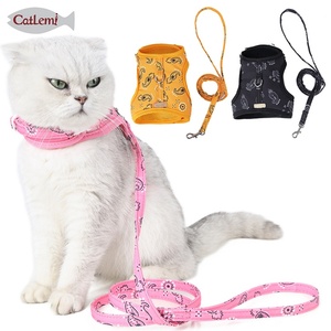 Harnais et laisse réversible en polyester confortable et durable pour chat, sans traction, pour chiens - Product Image 2