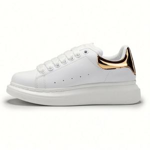 New Arrival Unisex Sport Shoes High Quality Genuine <b>Leather</b> <b>Sneakers</b> for Men White Designer Fashion Trend Lace-Up Closure Mesh - Product Image 4