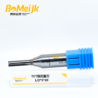 BoMeiJK TCT Fraise droite à 2 dents en carbure de tungstène pour le travail du bois ODM/OEM Angle de hélice 45° pour usinage CNC