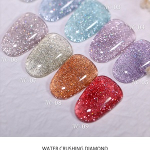 Finely Diamond Glitter UV Soak off French Disco Effect <b>Reflective</b> <b>Gel</b> <b>Polish</b> Non-Toxic Vegan Professional Use - Product Image 3