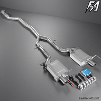Système d'échappement haute performance Cat-back adapté pour Cadillac ATS 2.0T, avec sections intermédiaire et arrière à soupape électronique