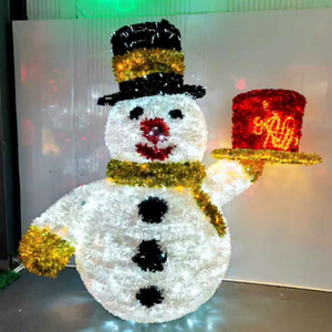 Wholesale Christmas Snowman Bear Motif Lights LED Outdoor Holiday Decoration for Mall Park Event - Product Image 1
