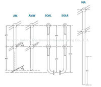 Garde-corps en acier galvanisé de conception industrielle modulaire, simple à assembler, pour couloir d'usine