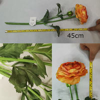 Bunga Ranunculus Buatan Sen Masine dengan Sentuhan Alami, Rangkaian Bunga Sutra untuk Dekorasi Meja dan Hiasan Floral