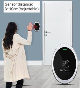 LED 조명으로 시간 지연이있는 방수 미니 디자인 금속 노 터치 종료 버튼 NC COM 및 출력 없음 웨이브 투 오픈 스위치 - Product Image 1