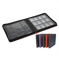 Carpeta de 12 Bolsillos para 384 Tarjetas, de PU Transparente y Rígido, para Tarjetas Coleccionables de Pokémon, Álbum de Almacenamiento de Tarjetas