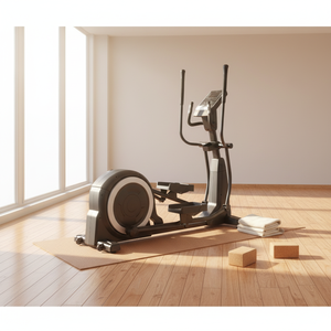 Elliptical Trainer Magnetic Resistance Rear Wheel Drive Steel Frame Home Gym Cardio Workout <b>Machine</b> LCD Display Durable Unisex - Product Image 6